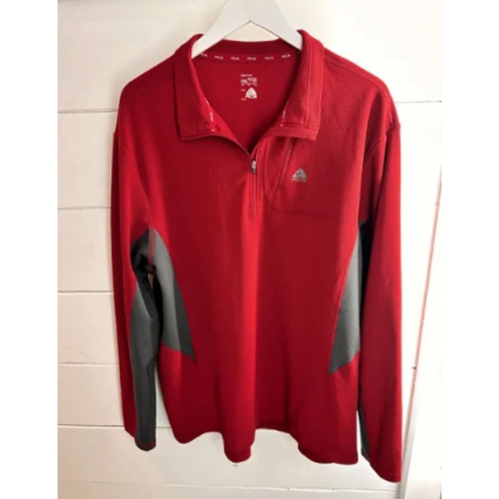 Men's NIKE ACG 1/4 Zip Pullover Long Sleeve Like New Crimson/Burgundy